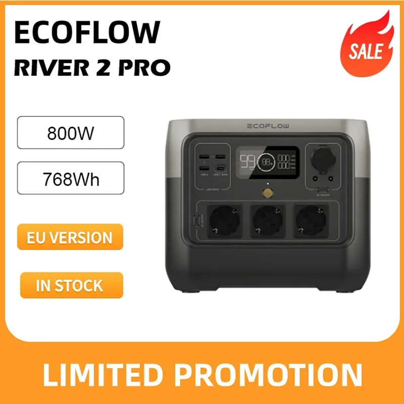 Ecoflow River 2 Pro Centrale Elettrica Portatile Ricarica Rapida, Generatore Solare Per Alimentazione Di Backup Domestica