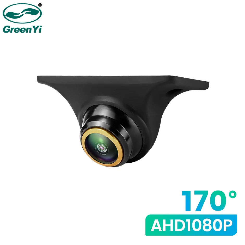 GreenYi AHD 1080P Front Side Rear View Camera Night Vision Fisheye  Golden/Black Lens Car Reverse Backup Cam