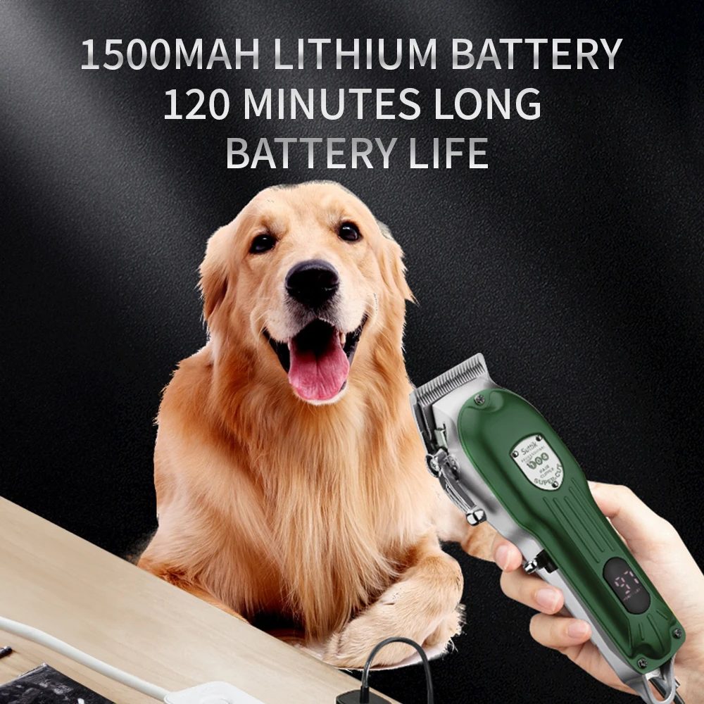 Pet Grooming Clipper Professional Dog Hair All Metal Rechargeable Low Noice