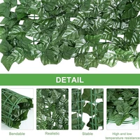 1X3m Artificial Ivy Hedge Green Leaf Fence Panels Faux Privacy Fence Screen for Home Outdoor Garden Balcony Decoration Plants 2
