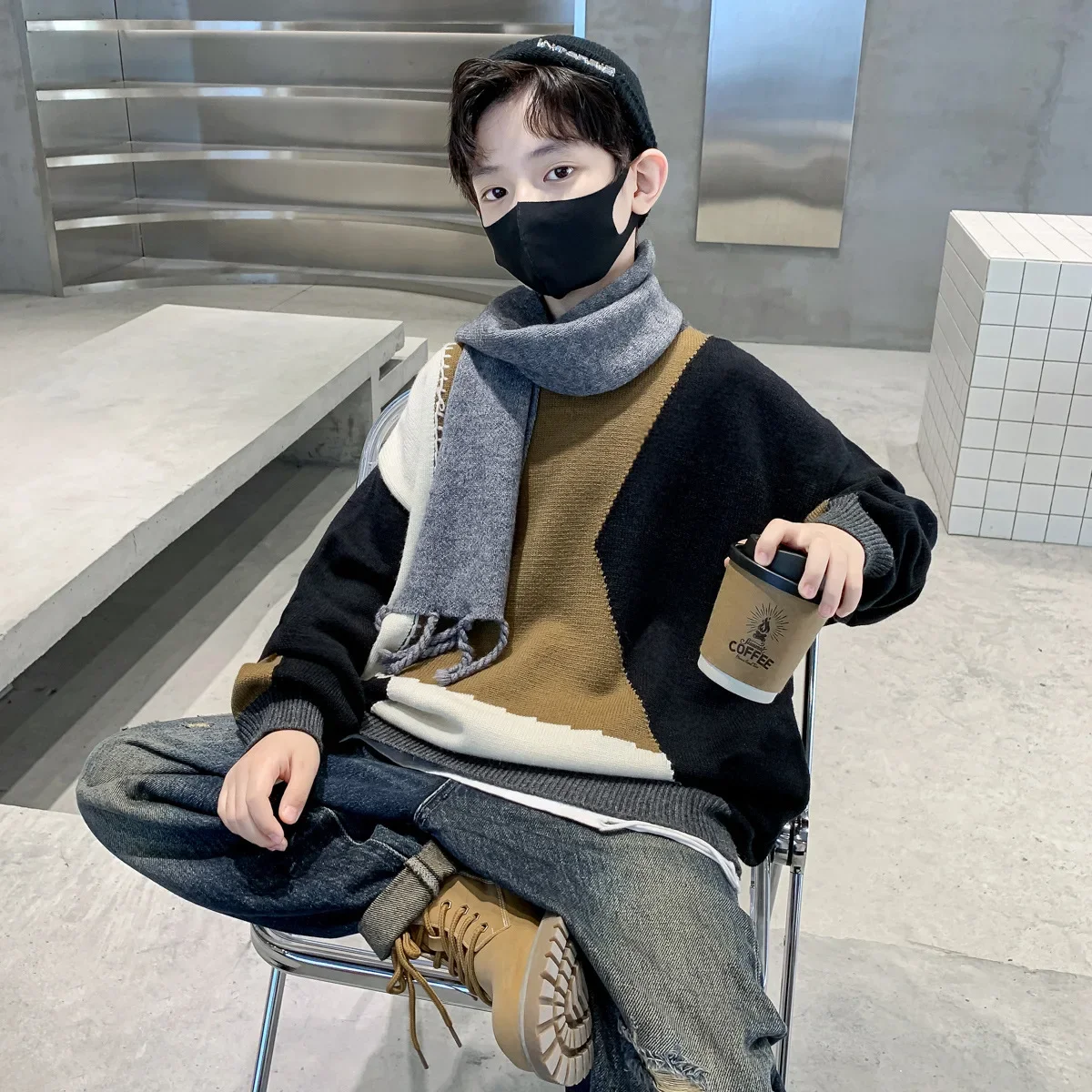 Maglione Ragazzo Autunno E Inverno 2023 Nuovi Bambini Maglione Invernale Top Maglione Invernale Per Bambini Grandi