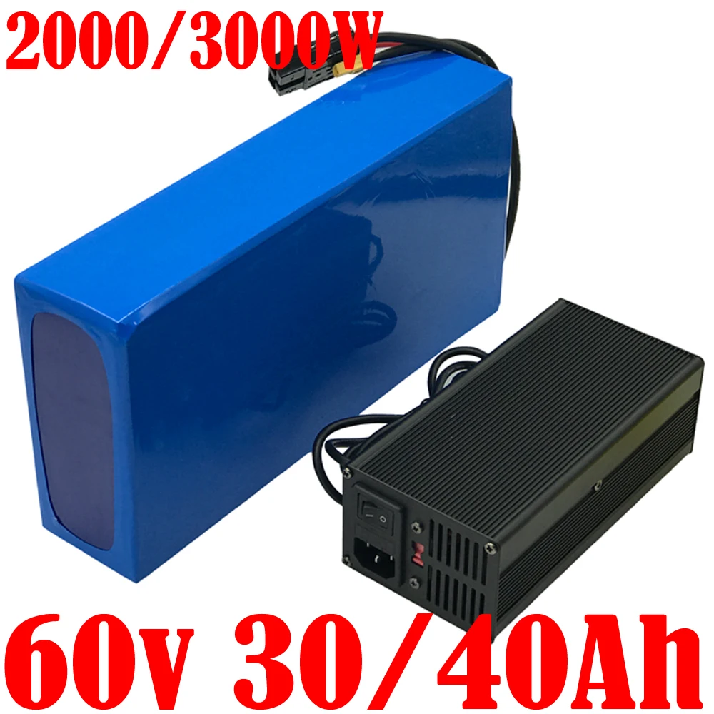 

60V Battery Pack 18650 cell 60V 20Ah 25Ah 30Ah 35Ah 40Ah Electric Bike Lithium Battery For 1800W 2000W 2500W 3000W eBike Scooter