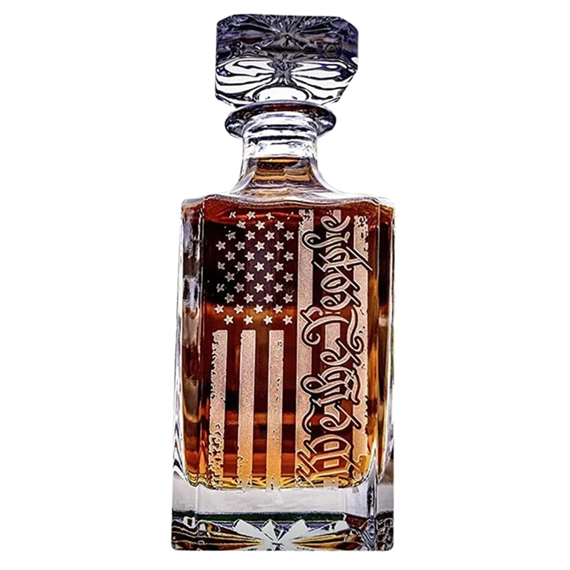 

H7EA Patriotic Decanter Distressed American Decanter Engraved