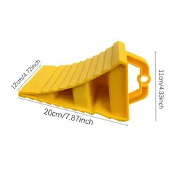 Durable Multipurpose Anti - Slip Wheel Chock & Tire Stopper (Yellow)