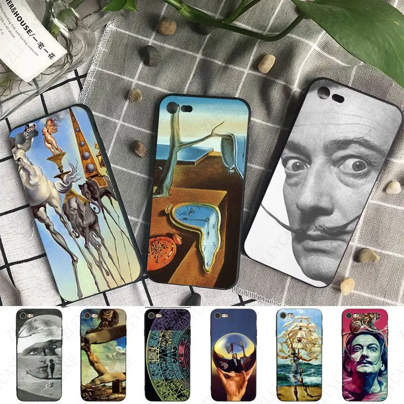 Salvador Dali Funda Shell Cover Per Iphone 15Pro 13Pro 7 8Plus 6S Xs Xr 14Plus 11Pro 12Pro Max 13Mini Se 2020 Custodie Coque