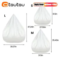 OTAUTAU 1/2pc Sofas Cover Without Filler Removable Lazy Sofa Inner Liner Washable Replacement Bean Bag Insert Pouf Beanbag 1