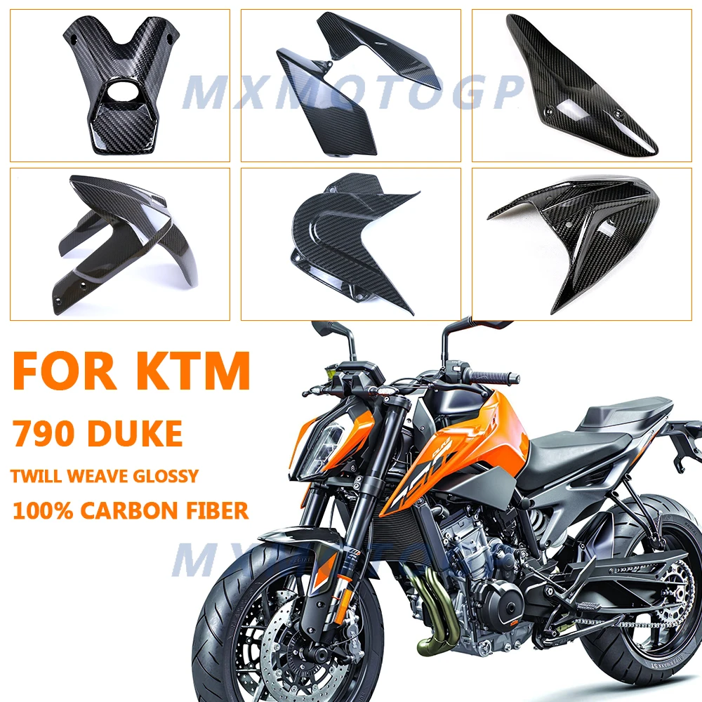 KTM 790DUKE/890DUKE R用 フロントスクリーン カーボン柄 For KTM 790 Duke 890 Duke R 2018 - 2021 2022 2023 100