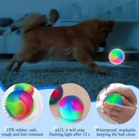 LED Glowing Ball for Dogs, Flashing Glow in the Dark, Elastic Ball Toy, Interactive Toys for Puppy, Chewing Molar Balls 2