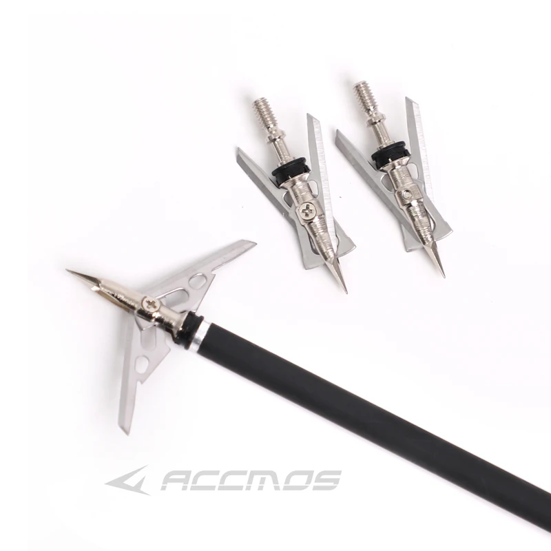 3/6/12/24pcs 100gn Broadheads Archery Arrow tips Arrow Points Hunting Arrow  Heads 2 Blade - AliExpress