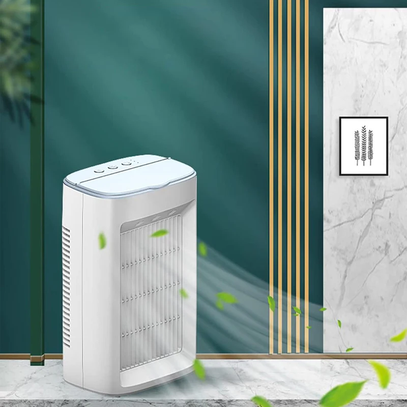 Ventilador de ar Condicionado Portátil Cooler Modo de Velocidade do Vento Baixo Ruído Spray Humidificação Ventilador de Refrigeração Usb Mini Condicionador Pessoal