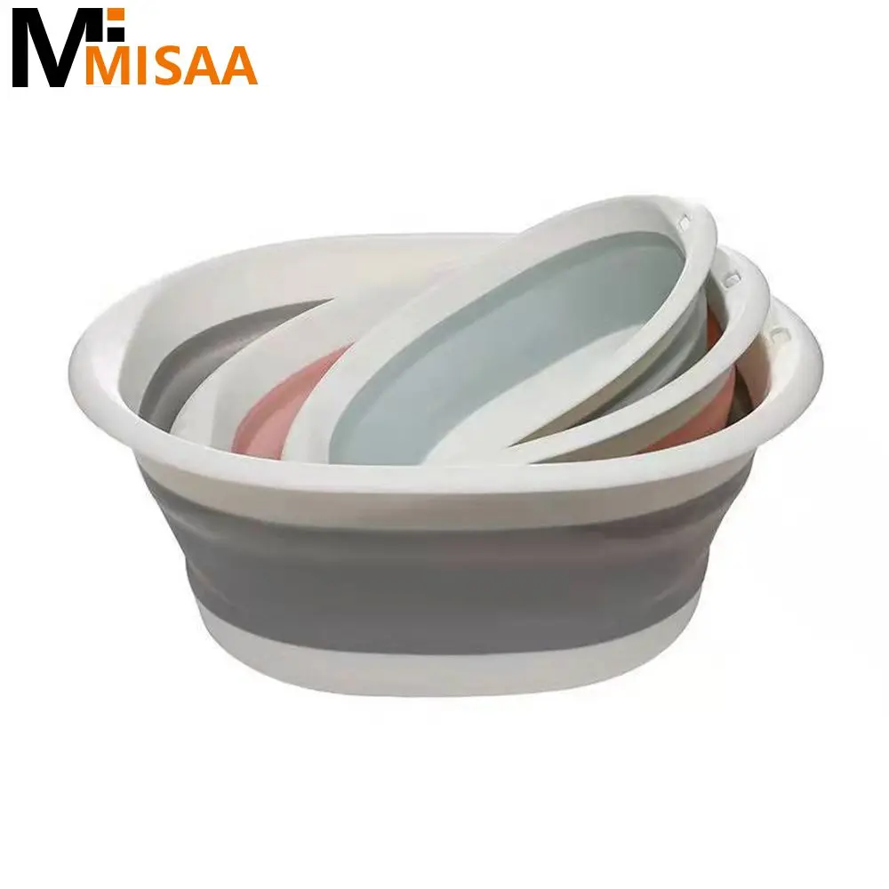 Foldable Laundry Basin Multi-purpose Thickening Portable For Hiking Camping Picnic Household Supplies Washbasin Save Space