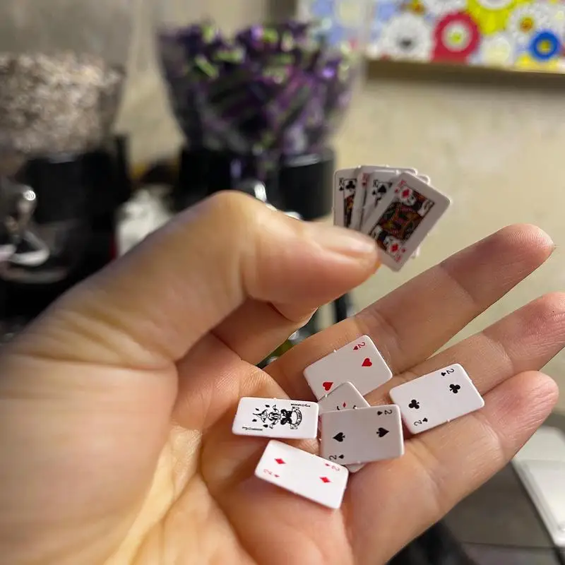 Playing Cards Poker Set 54 Cards/set Mini Poker Random Funny Models Poler Cute Board Games Table Game Outside Playing