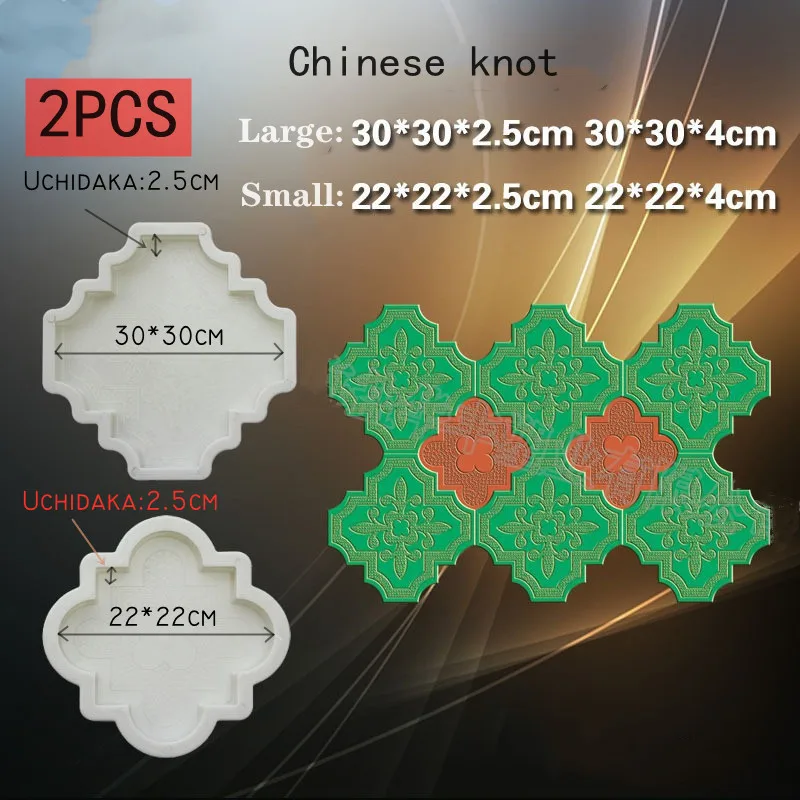 The New Manually Paving Cement Brick Concrete Molds DIY Plastic Path Maker Mold Garden Stone Road Mold Garden Decoration