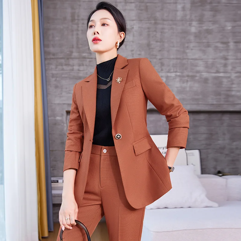 

Suit Women's 2023 Autumn and Winter New High Sense President Temperament Leisure Business Wear Suit Jacket Overalls