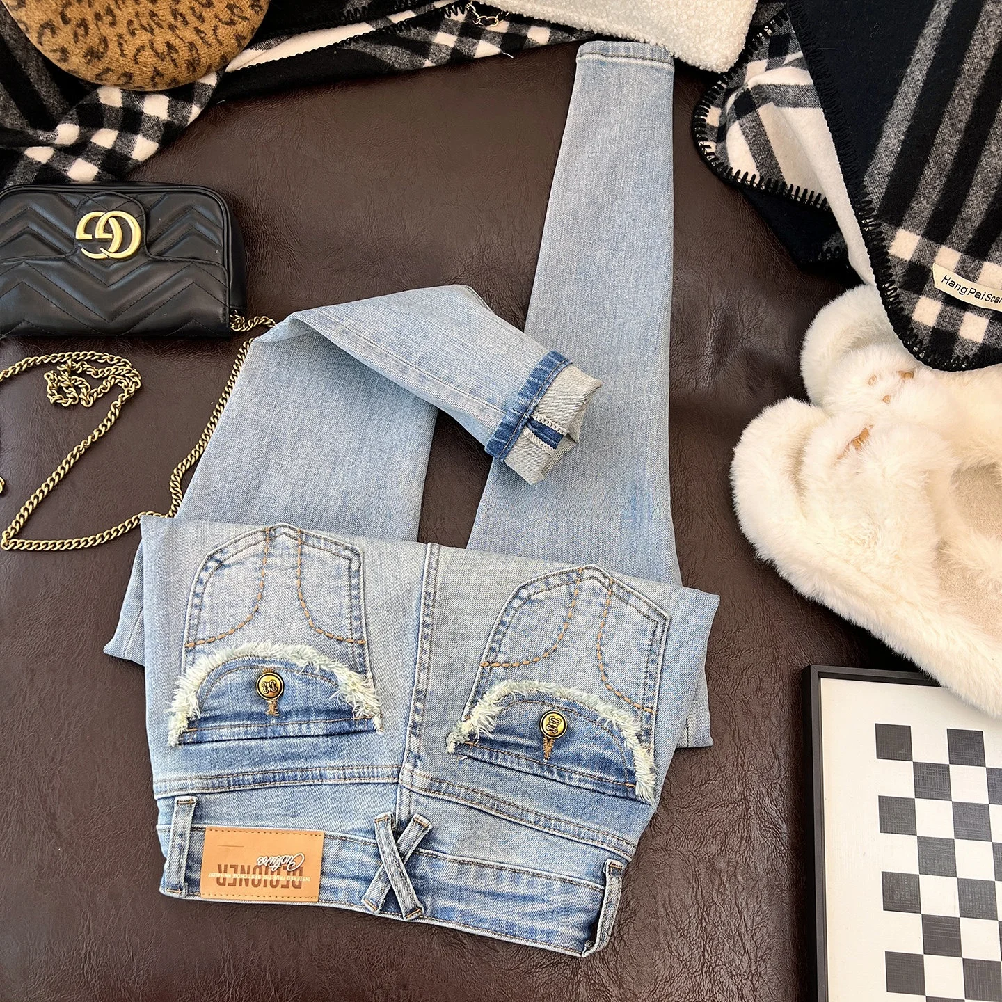 Light blue trousers spring style