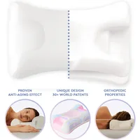 Omnia Anti-Aging Beauty Pillow Fights Sleep Wrinkles with Orthopedic Height Adjustable Memory Foam for Sleeping on Back and Side 2