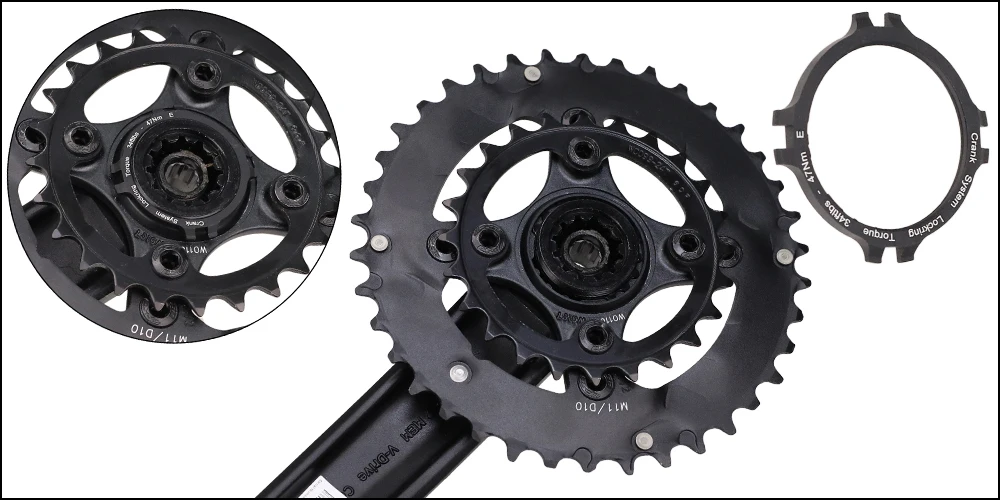 HEPPE Fahrradkurbel Kettenblatt Befestigungsring Kurbel Sicherungsring Kurbelgarnitur Kettenblatt Sicherungsring für ROTOR/Cannondale/S-Work/FSA Kurbeln – Detail 15