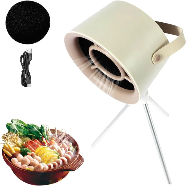 Portable Range Hood, Portable Kitchen Exhaust Fan, Portable Range Hood for Cooking, Portable Hood Vent, Desktop Range Hood, Mini 2