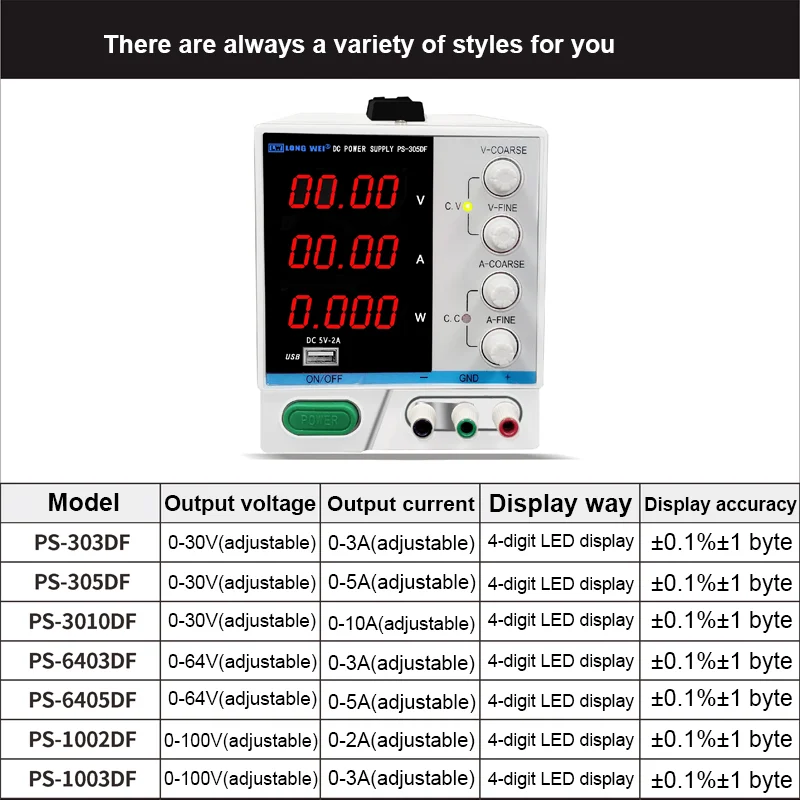 30V 10A DC Switching Power Supply LONGWEI PS-3010DF Bench Equipment For Testing