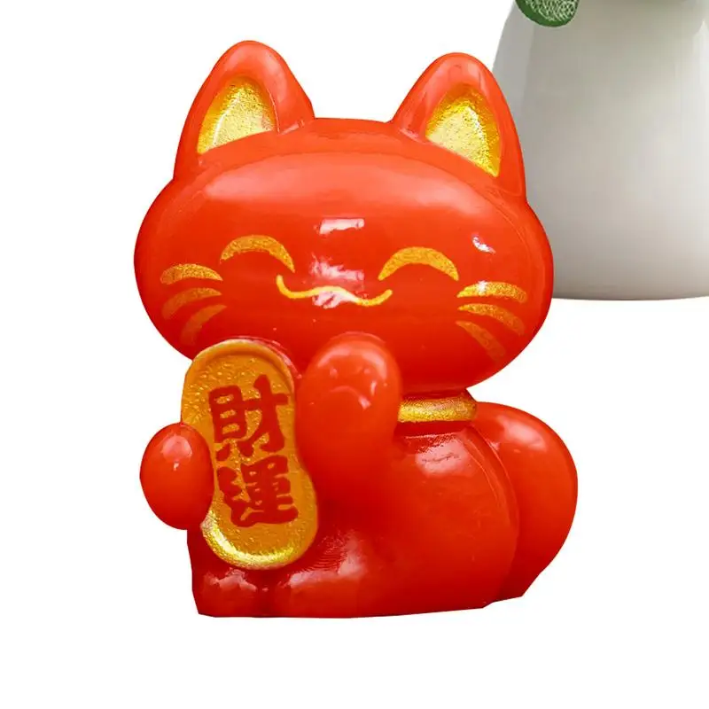 Lucky Fortune Cat Cute Lucky Cat Figure Da Collezione Fortune Decor Ornaments Lucky Cat Mini Figure Collection Maneki Neko Feng