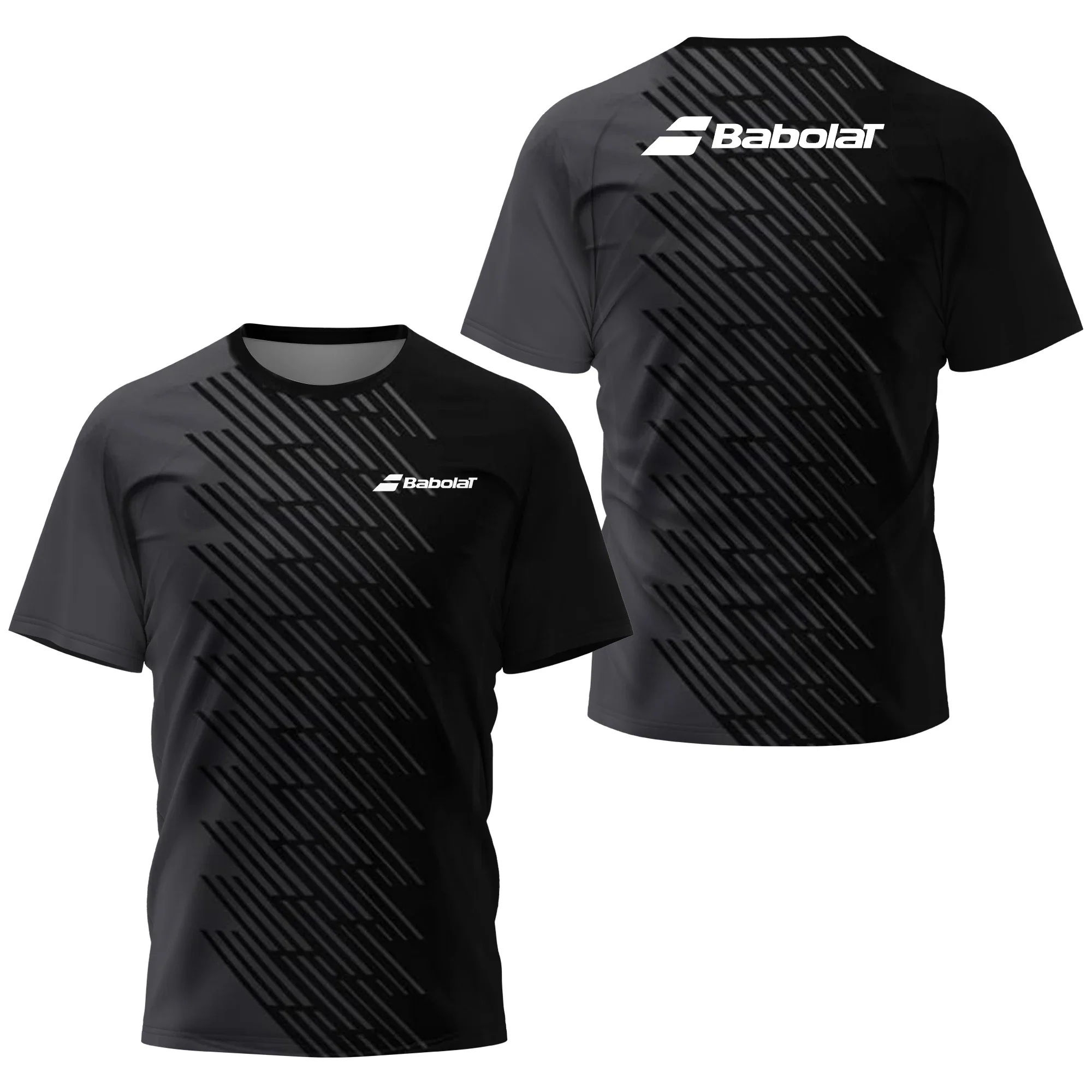 Футболка Babolat Мужская быстросохнущая, теннисная форма для бадминтона, дышащая спортивная одежда с принтом и коротким рукавом