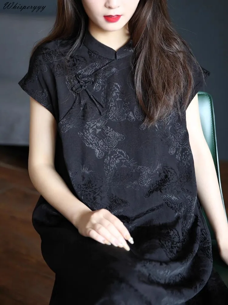 Chinese Dress for Women Summer cotton linen chinese dress