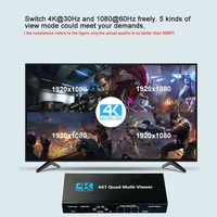 4K HDMI Quad Screen Multiviewer 4x1 1080P 4 in 1 out HDMI Multi Viewer Seamless Switcher 5 Display Modes for Camera Laptop PC TV - Image 5