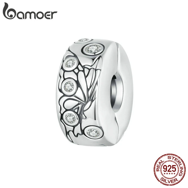 Charm Pandora 925 Silver Spacer Stopper  Silicone Bracelet 925 Silver  Stopper - Bead - Aliexpress