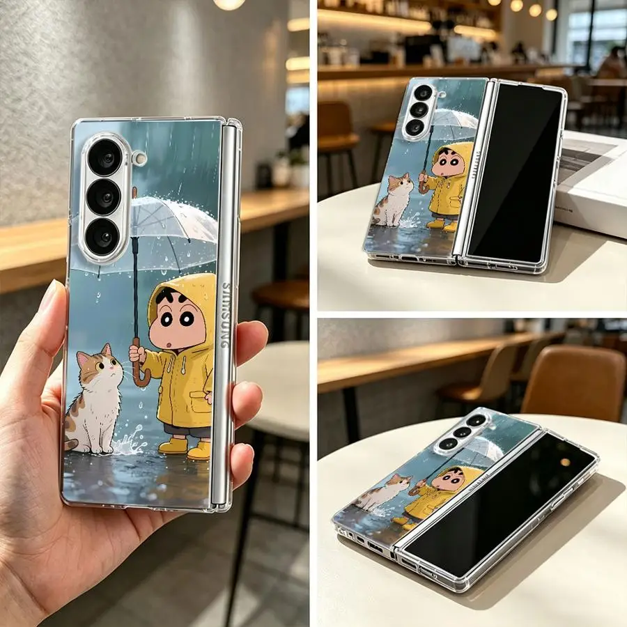 Cat Crayon Design Phone Case - Artistic Back Cover
