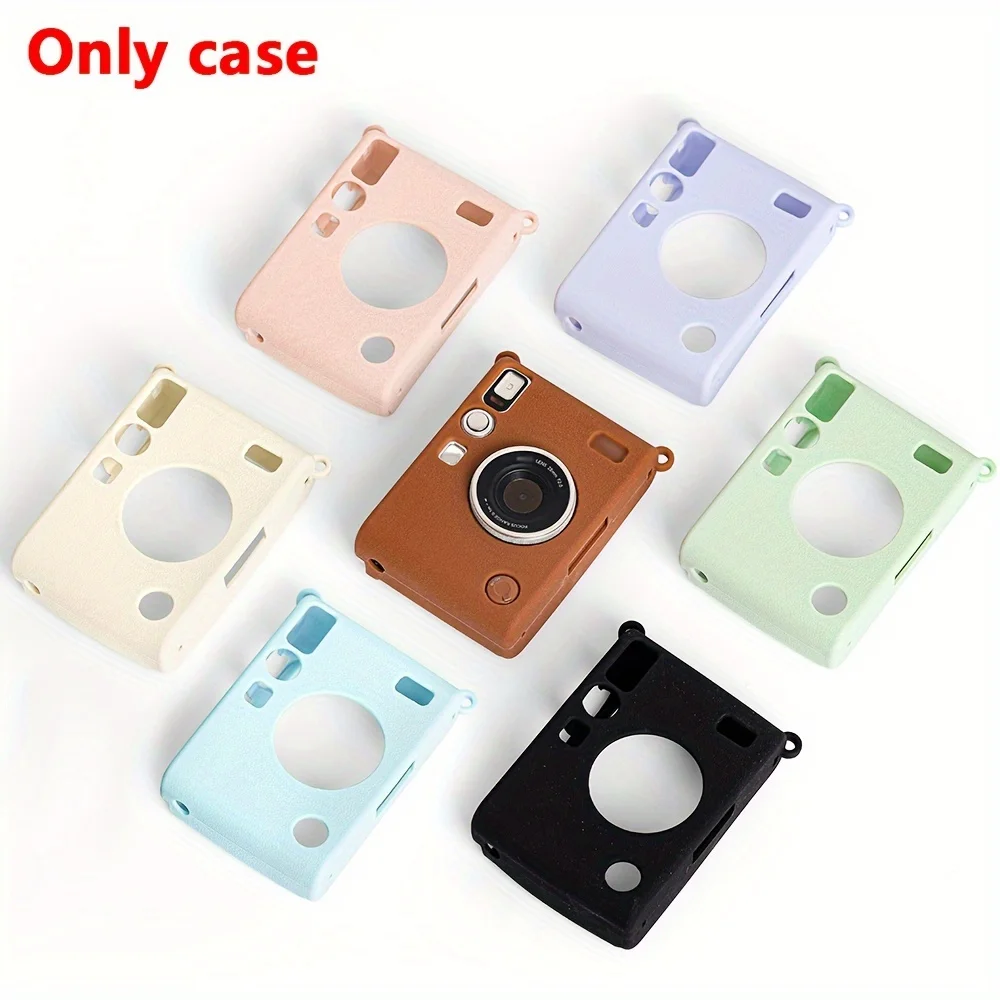 1 camera silicone protective cover, suitable for instax miniEVO camera, wear-resistant and drop-resistant (camera not included)