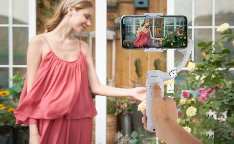 Stabilizzatore a 3 assi pieghevole per smartphone, iPhone e Android, ideale per riprese video e vlog._voghion.com