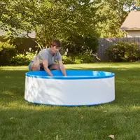 Piscine murale ronde en acier 350 x 90 cm blanche, piscine hors-sol pour jardin et terrasse, piscine familiale pour adultes et enfants, ensemble piscine pour l'été et la détente en plein air, piscine de jardin pour la maison 2