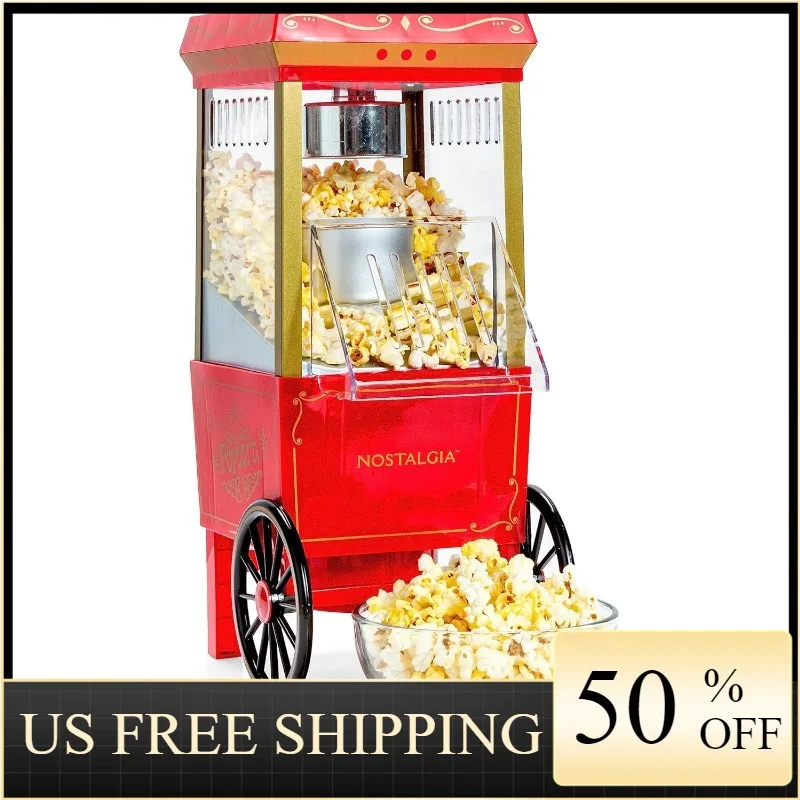 Nostalgia Popcorn Maker Machine - Professional Cart With 8 Oz Kettle Makes  Up to 32 Cups - Popcorn Machine Movie Theater Style - AliExpress