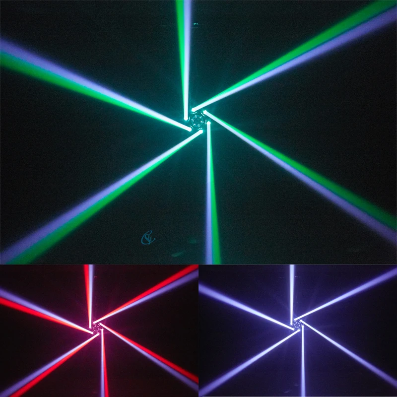 6 Arms LED Moving Head Light RGBW 4 in 1 Party Disco Ball Light Stage Effect Str