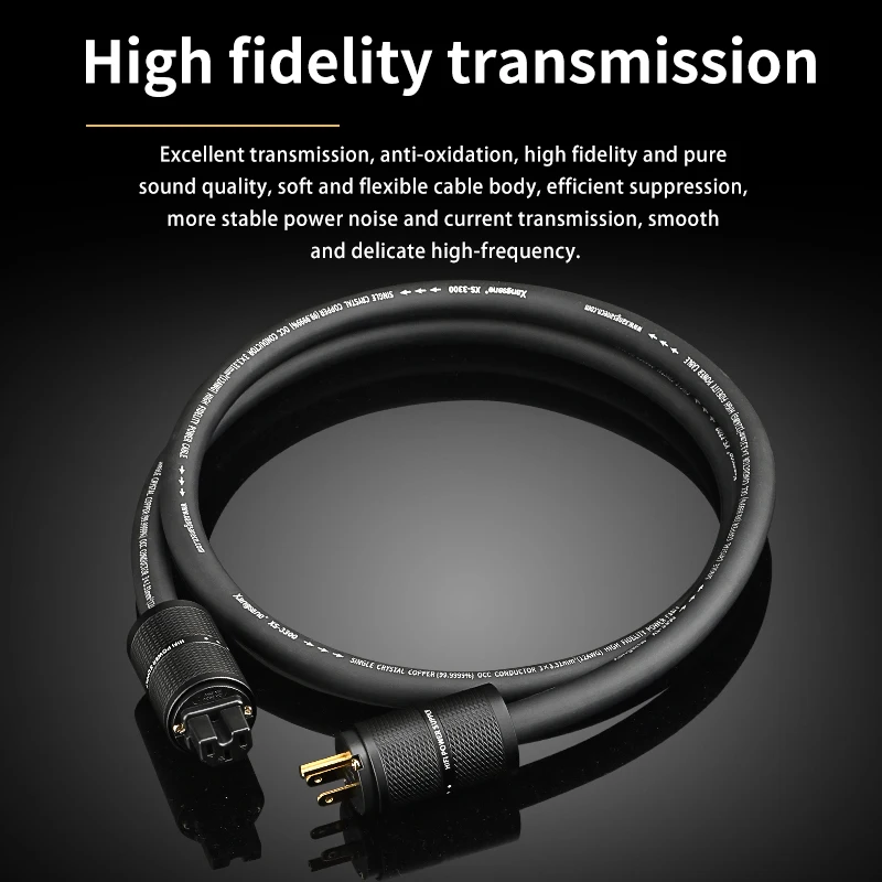 Xangsane refrigeration 6N HiFi OCC power cable amplifier front and