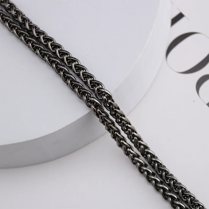 TINBERON Chain Bag Strap Metal Decoration Chains Underarm Crossbody Shoulder Straps Replacement Gun Black Bag Chain Accessories