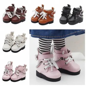 أحذية سلسلة صغيرة من جلد البولي يوريثان ، أحذية دمية ، ملابس بديلة ، لعبة تغيير الملابس ، ألعاب ، هدية ، 15 * ، إكسسوارات 1 زوج