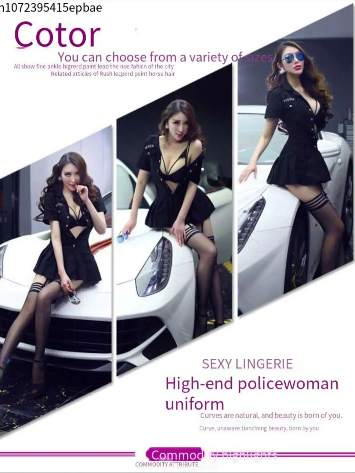

Korean Erotic Underwear Uniform Temptation Policewoman Sexy Stewardess Dress Nightclub Temptation Career OL Short Skirt Wholesal