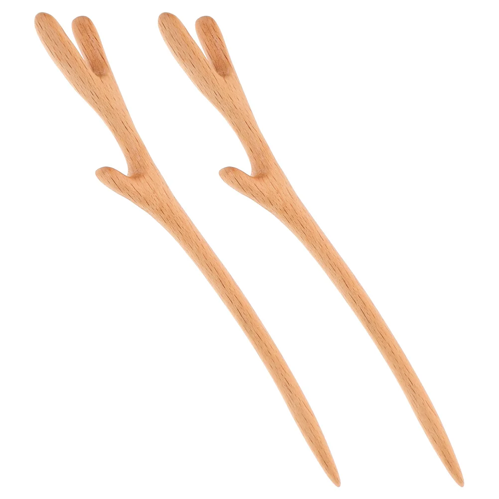 

2pcs Wooden Hair Sticks Chinese Style Hair Stick Decorative Hair Stick Vintage Hair Chopstick