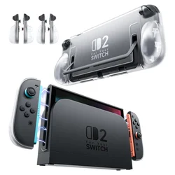 Enhanced Protective Grip Case for Gaming Console - Shockproof with Transparent Design (Transparent White)