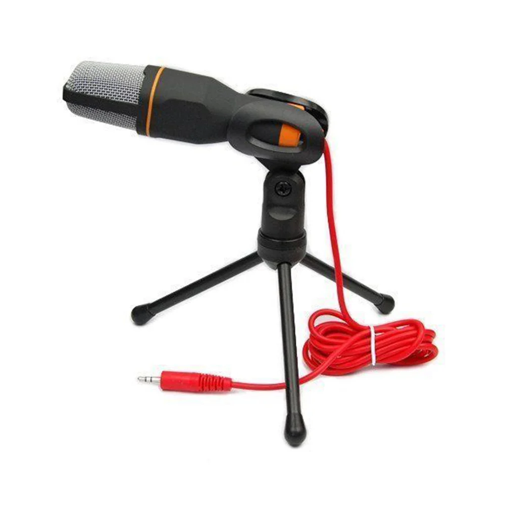 blanco micrófono de estudio con clip de soporte para Skype MSN Karaoke PC portátil PIXNOR Micrófono con cable condensador de sonido Podcast 