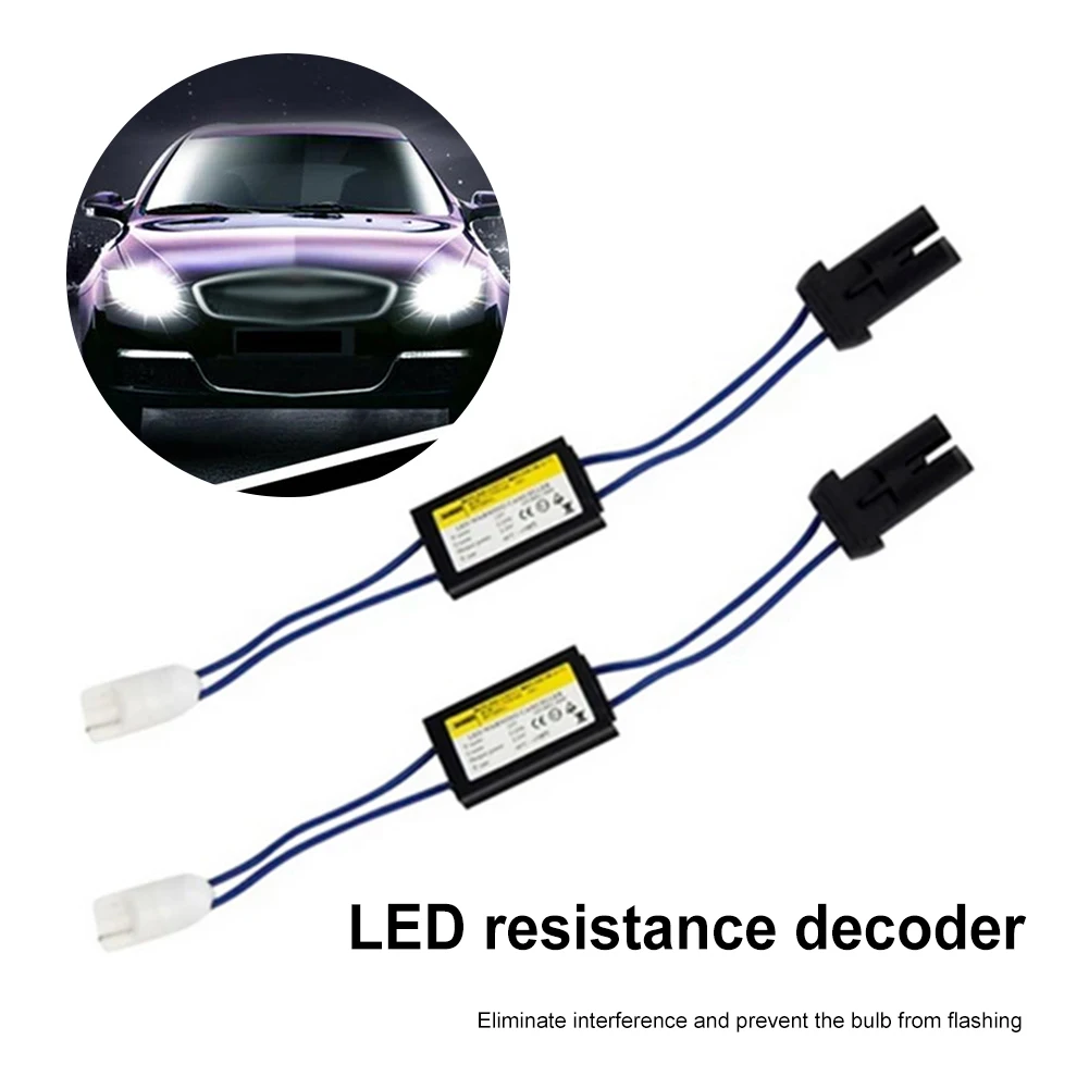 2Pcs T10.W5W LED Warning Canceller Eliminates Light Faults Car Lights Canbus Cable Warning Canceller Decoder Plug and Play