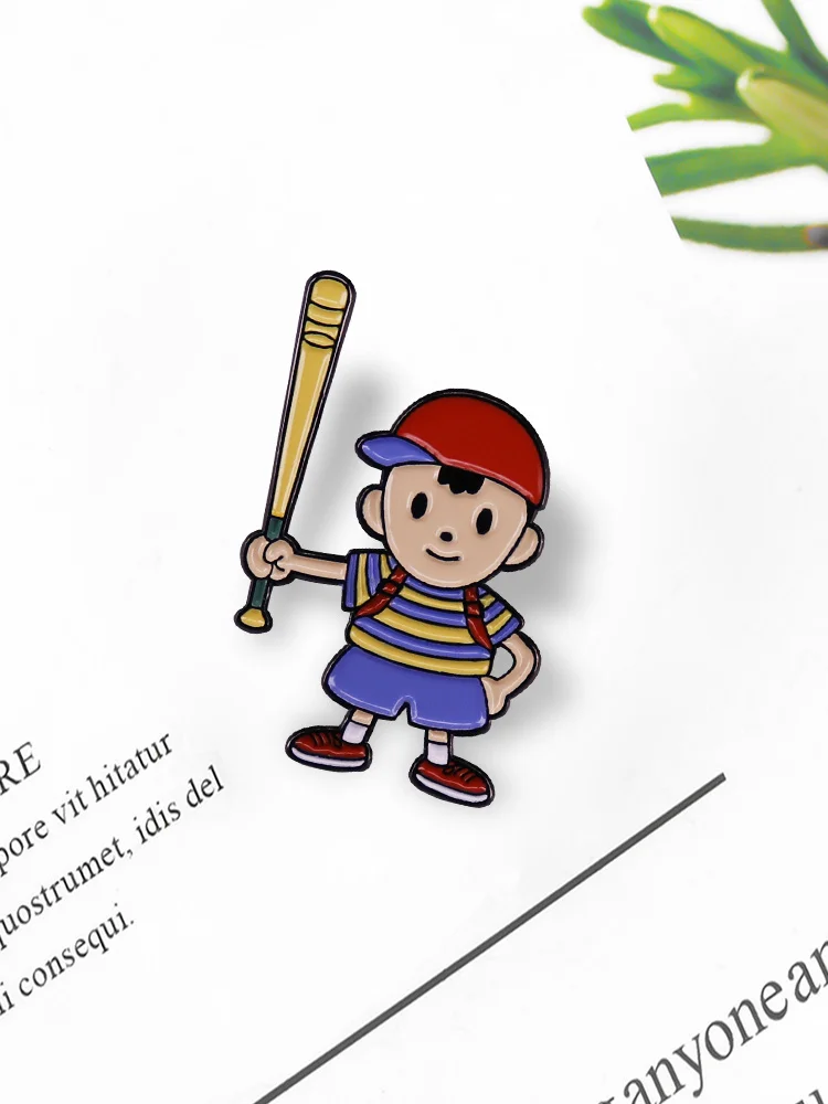 Baseball-Boy-Ness-Abzeichen RPG-Spiele EarthBound Emaille Pin – Detail 7