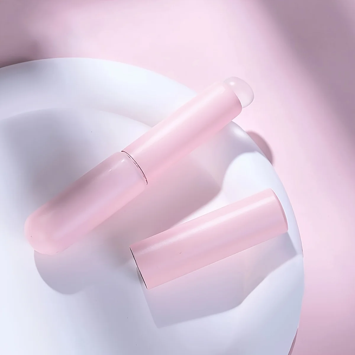 مجموعة فرش شفاه من السيليكون لملمع الشفاه وأحمر ال...