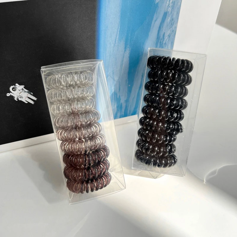 9 PCS Women's Hair Accessories Rubber Hair Bands Girls Phone Cord Spiral Bands Cute Elastic Girls Rubber hair bands hair accessories