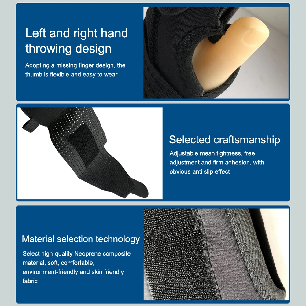 1Pc Baseball Sliding Gloves Breathable Baseball Sliding Mitt Wrist Support Hand Protection Right & Left Hand for Base Running