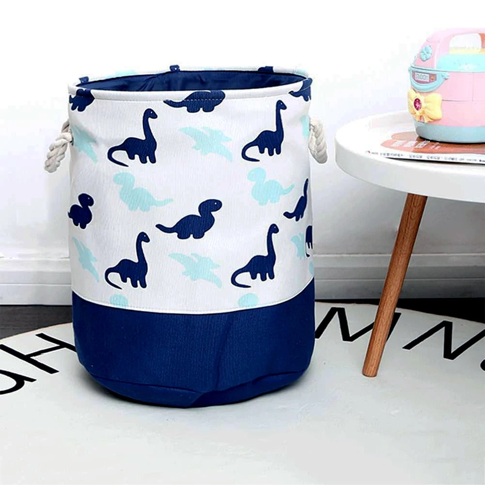 Large Cartoon Dinosaur Storage Basket For Baby Toys Clothes Fabric Foldable Laundry Hamper Boys Bedroom Organizer Nursery Hamper 2