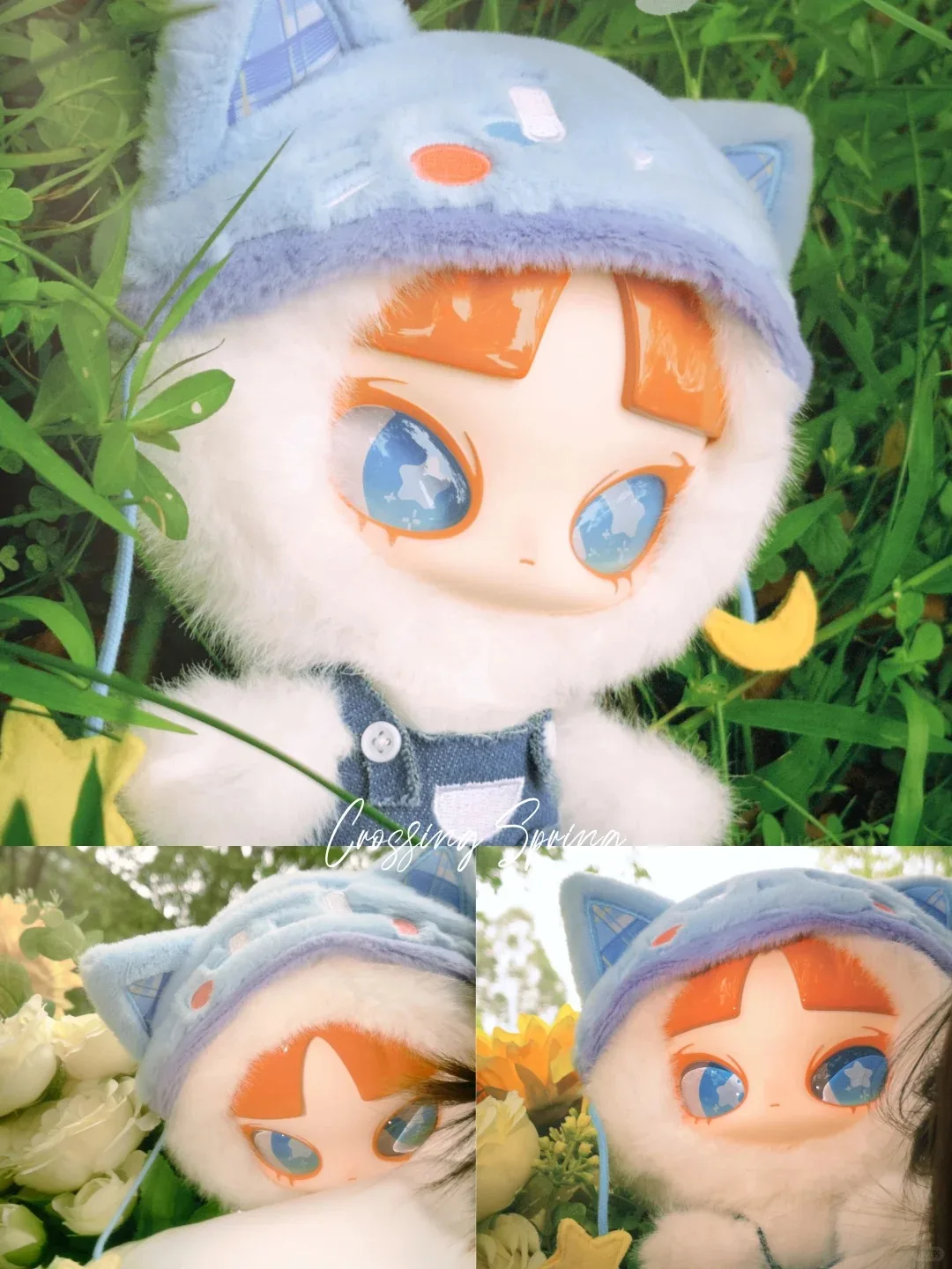 Authentic Inn Erossing Spring Plush Blind Box Collectible Figure With Detachable Hat Bangs Cute Gift Vinyl Face Blind Box Gift