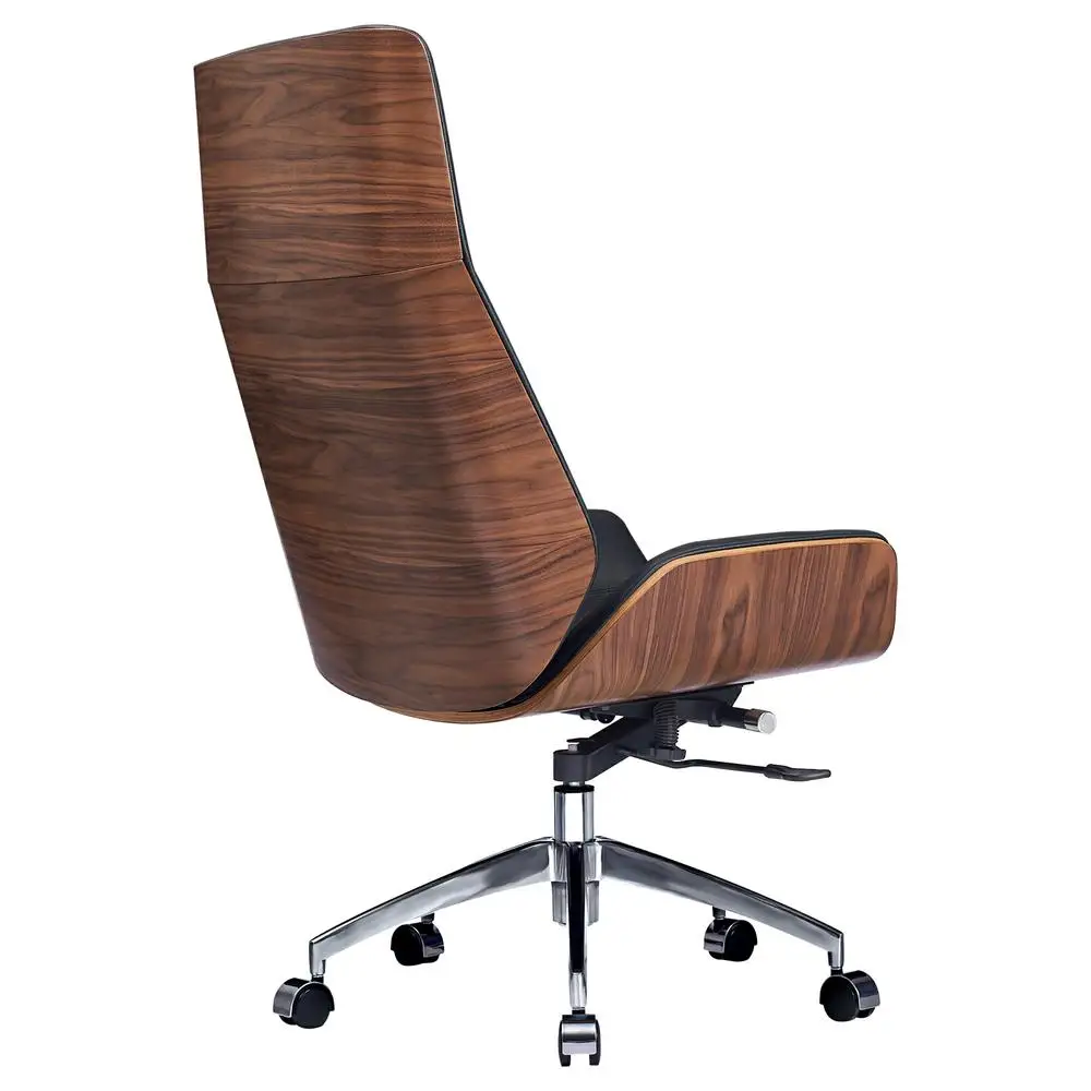 Genuine Leather Office Chair Armless 4