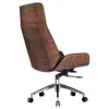 Genuine Leather Office Chair Armless 4